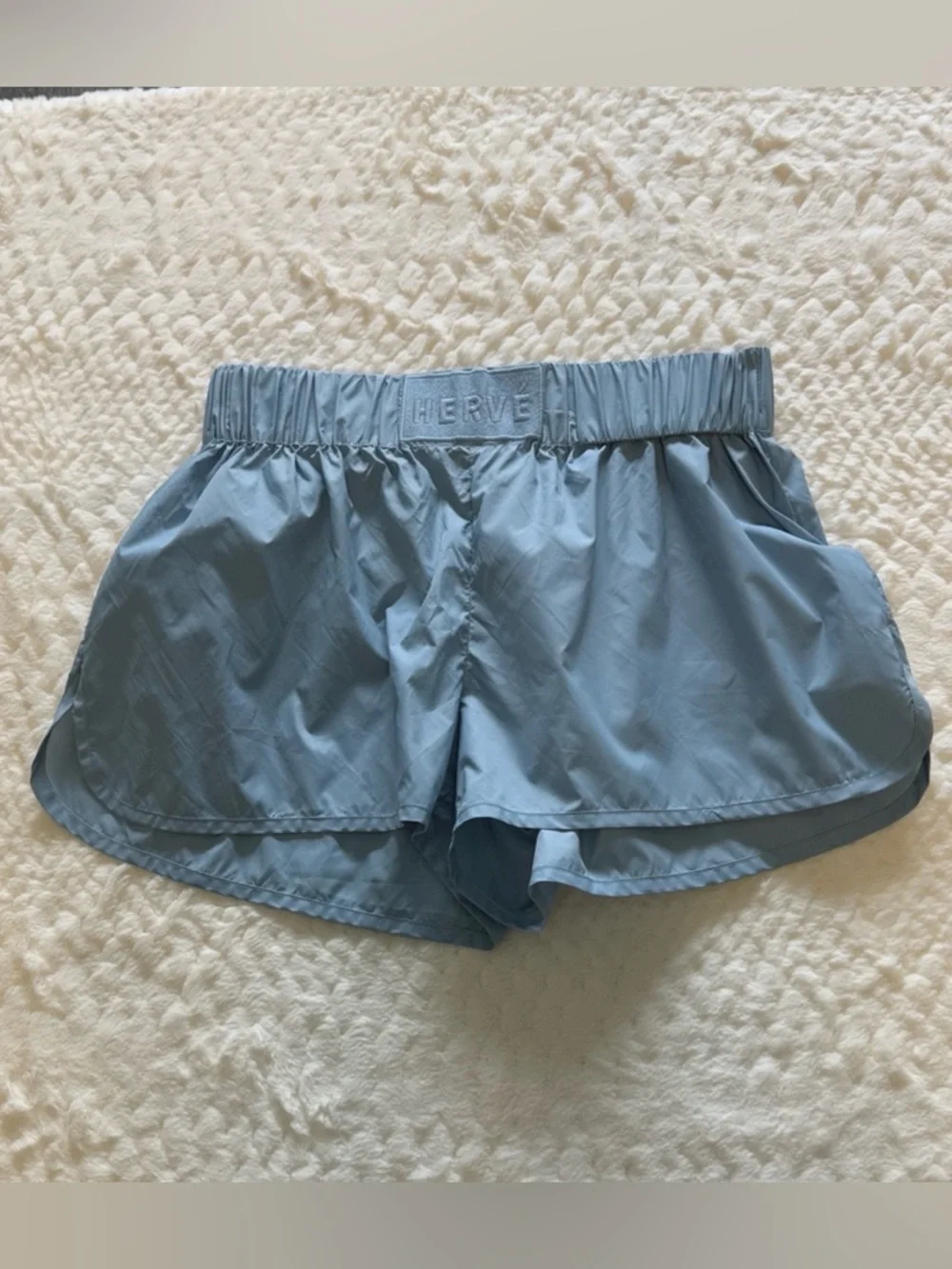 Hervé by Herve Leger Nylon Athletic Shorts - Powder Blue - Size S - Picture 3 of 11